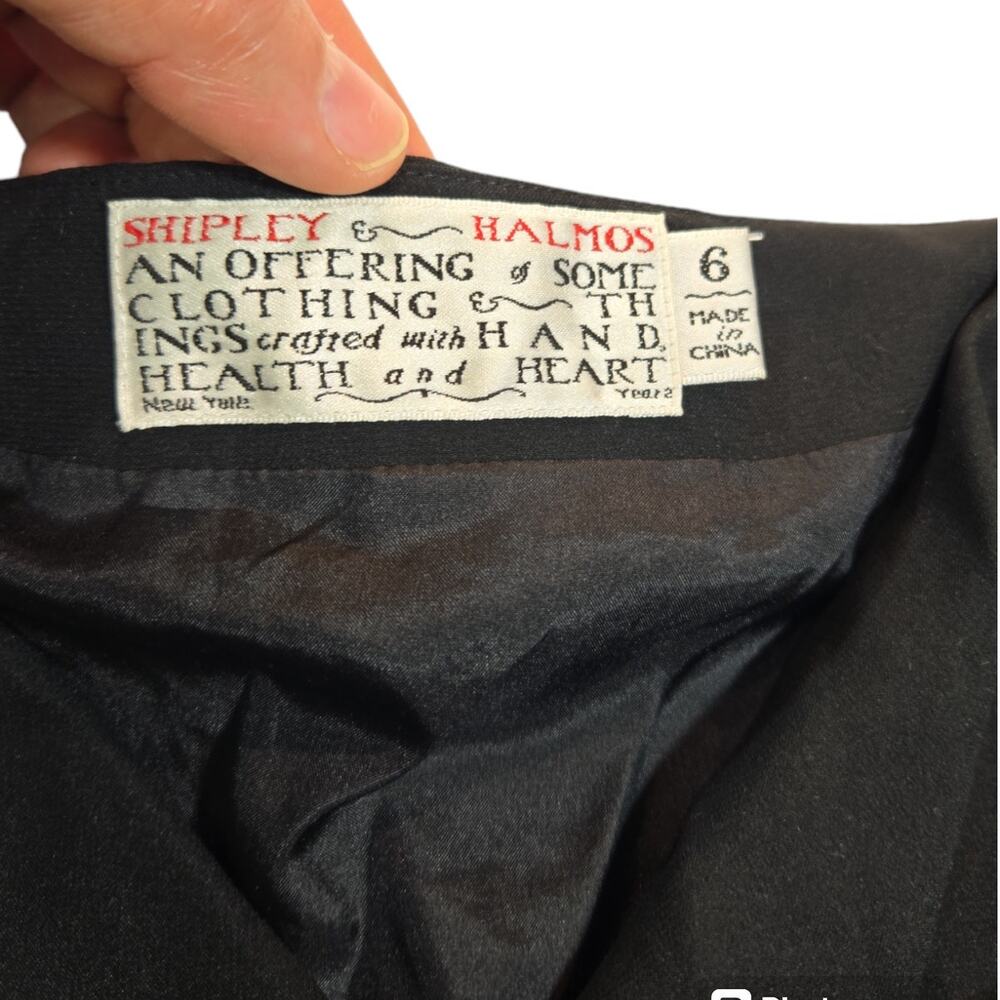 Shipley & Halmos | Black, 100% Silk, Cowl Neck Dress | Size 6 - Picture 4 of 9